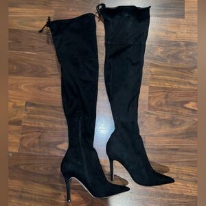 ALDO black thigh highs size 9